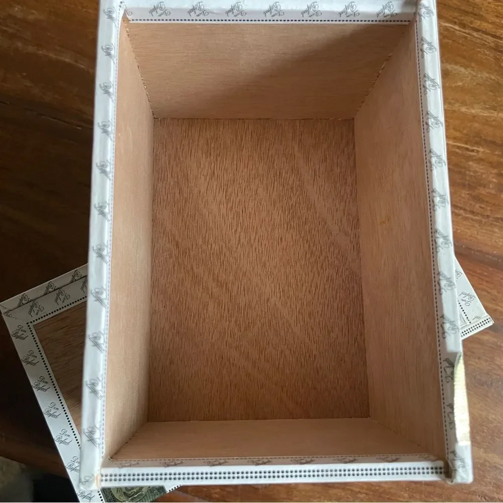 Set of 2 Cigar Boxes for Storage Crafts Needlework Office